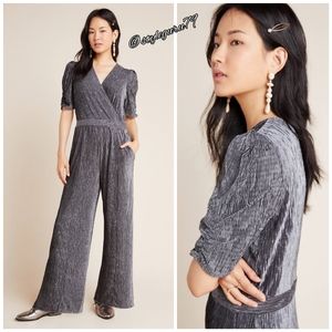 NWT, Anthropologie, Charlize Textured Velvet Jumpsuit